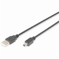 Digitus USB 2.0 A > Mini-B (ST-ST) 1.8m Adapterkabel Schwarz