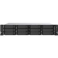 QNAP 12-Bay-Rackmontage-NAS AMD Ryzen V1000 Serie V1500B 4C/8T 2,2GHz 8GB DDR4-RAM 2x2,5 GbE LAN optionale 10GbE und M.2