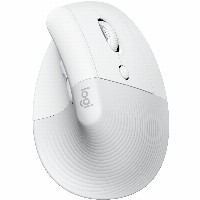 Logitech Lift for Business Vertical mouse ergonomic 6 buttons wireless Bluetooth 2.4 GHz Bolt USB receiver off-white
