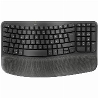 Logitech Wave Keys wireless ergonomic keyboard - GRAPHITE - (DE) - 2.4GHZ/BT - N/A - CENTRAL-419 - UNIVERSAL