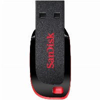 STICK 64GB USB 2.0 SanDisk Cruzer Blade black/red
