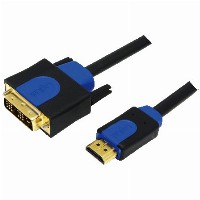 Logilink HDMI-DVI-Kabel Anschl. 18+1pin St/St 2.00m sw 1.4