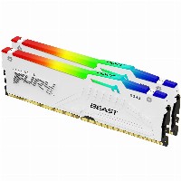 KINGSTON 32GB 6000MT/s DDR5 CL30 DIMM Kit of 2 FURY Beast White RGB EXPO