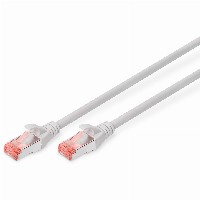 DIGITUS Patchkabel Cat6 S/FTP 2xRJ45 1.0m grau Hebelschutz Polybeutel