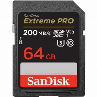 CARD 64GB SanDisk Extreme PRO SDXC 200MB/s