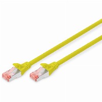 DIGITUS Patchkabel Cat6 S/FTP 2xRJ45 0.5m gelb Hebelschutz Polybeutel