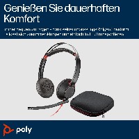 HP Poly Blackwire 5220 Stereo USB-C Headset +3.5mm Plug +USB-C/A Adapter (207586-201/207576-201)