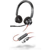 HP Poly Blackwire 3320 Stereo Microsoft Teams Certified USB-C Headset +USB-C/A Adapter (214012-01)