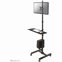 Neomounts FPMA-MOBILE1700 mobiler Arbeitsplatz für PC. Flachbildschirm (max. 32″/81 cm). Tastatur und Maus.