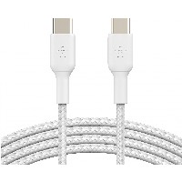 Belkin geflochtenes USB-C/USB-C 2.0 Kabel, 1m, weiß,Doppelpack