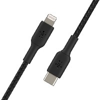 Belkin Lightning/USB-C Kabel ummantelt mfi 2m schwarz