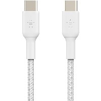Belkin geflochtenes USB-C/USB-C 2.0 Kabel, 2m, weiß,Doppelpack