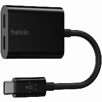Belkin RockStar USB-C Audio- und Ladeadapter, schwarz
