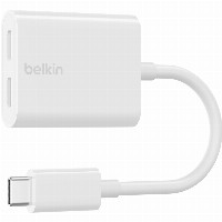 Belkin RockStar USB-C Audio- und Ladeadapter, weiß