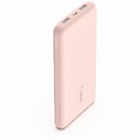 Belkin BOOST CHARGE Powerbank, 10.000mAh 12W, USB-A & -C, rosa