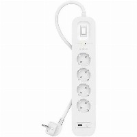 Belkin Surge Plus Steckdosenleiste 4-Fach, 18W 2m Kabel