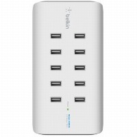 Belkin 10-Port USB-Ladestation,120W, 2,4A pro Port, Weiß