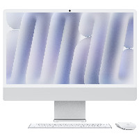 Apple 24-inch iMac with Retina 4.5K display, Nano glass: Apple M4 chip with 10-core CPU and 10-core GPU, 256GB SSD, 16GB - Silver