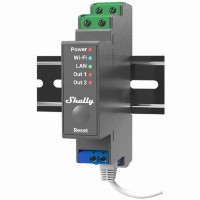 Shelly Relais ″Pro 2″ WLAN LAN Max. 25A 2 Kanäle 2 Phasen BT DIN-Rail