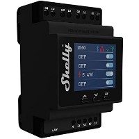 Shelly Relais ″Pro 4PM″ WLAN LAN Max. 40A 4 Kanäle 1 Phase Messfunktion BT DIN-Rail