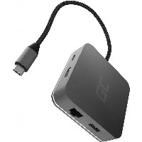 Green Cell AK61 USB-C HUB 6-Port 3xUSB 3.0; USB-C; HDMI; Gigabit LAN