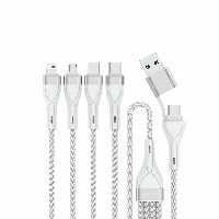 4smarts USB-C/A Multi-Ladekabel 4in2 1.2m. wei