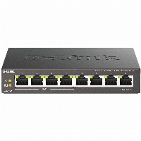 8P D-Link DGS-1008P/E Metall PoE+