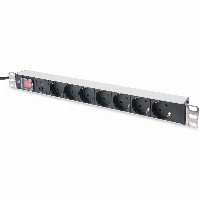 Digitus 7-Fach Steckdosenleiste 19″ 1HE mit 2m Anschlusskabel und Schalter