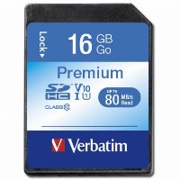 CARD 16GB Verbatim Premium HC 80MB/s