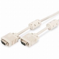 DIGITUS VGA-Kabel D-Sub15 -> D-Sub15 St/St 1.80m beige 2x Fe Polybeutel