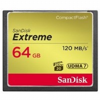 CARD CF Card 64GB SanDisk Extreme CompactFlash Speicherkarte 120MB/s