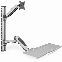 DIGITUS DA-90354 Wandhalterung für 1 Monitor + Tastaturhalterung 69cm 27″ 8kg