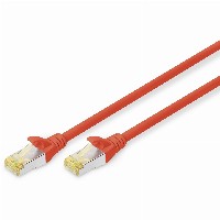 DIGITUS CAT 6A S/FTP Patchkabel, 0,25m, rot