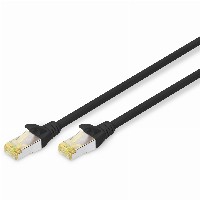 DIGITUS CAT 6A S/FTP Patchkabel, 0,5m, schwarz