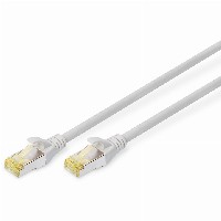 DIGITUS Patchkabel Cat6a S/FTP 2xRJ45 1.0m grau Hebelschutz Polybeutel