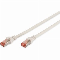 DIGITUS Patchkabel Cat6 S/FTP 2xRJ45 0.5m weiß Hebelschutz