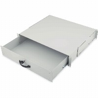 DIGITUS Schublade 2HE 483mm grau abschließbar