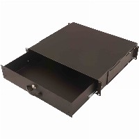 DIGITUS Schublade 2HE 483mm schwarz abschließbar