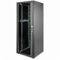Digitus Netzwerkschrank 19″ 42HE 2053x800x800mm, mit Glastür, Farbe Schwarz (RAL 9005)