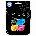 HP 62 pack de 2 cartouches authentiques d'encre noire / trois couleurs